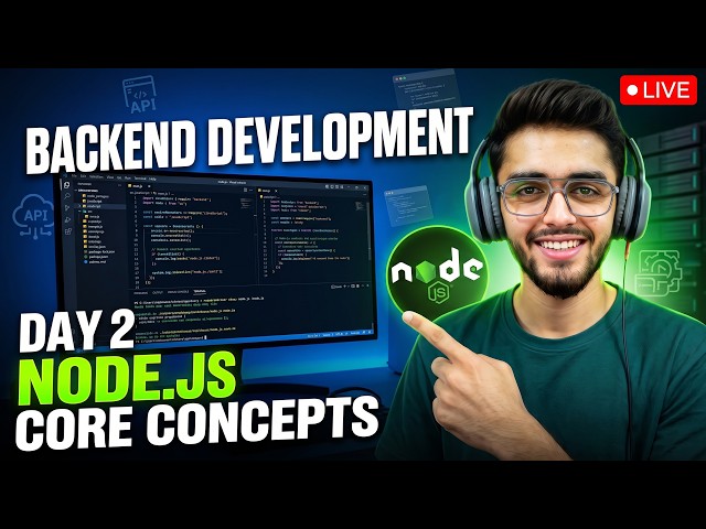 🔴 Learn Node.js Core Concepts | Day 2 — Backend Development Journey