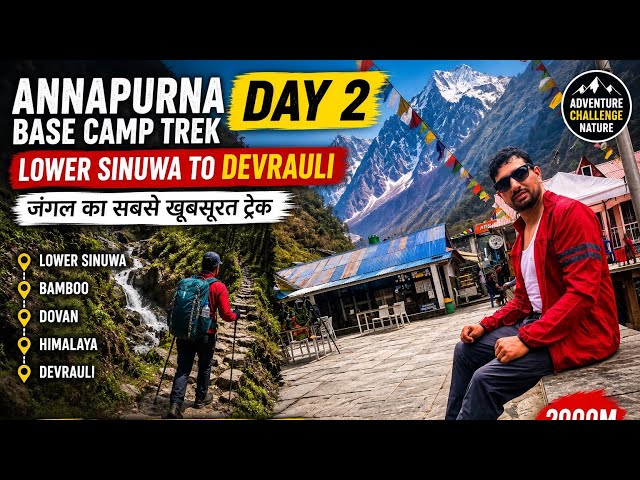 The Most Beautiful Jungle Trek || ABC TREK DAY 2 || LOWER SINUWA TO DEURALI || Aadi Vlogs