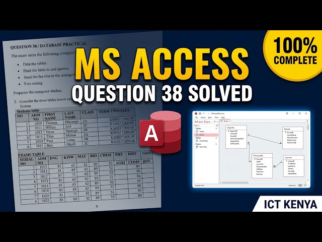 Microsoft Access Practical Question 38 | Complete Exam Solution (KCSE, College & Beginners)
