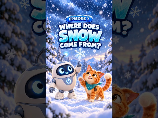 Where Does Snow Come From? ❄️ Meet Whisk the Cat! #kidslearning #learnwithbolt #scienceforkids
