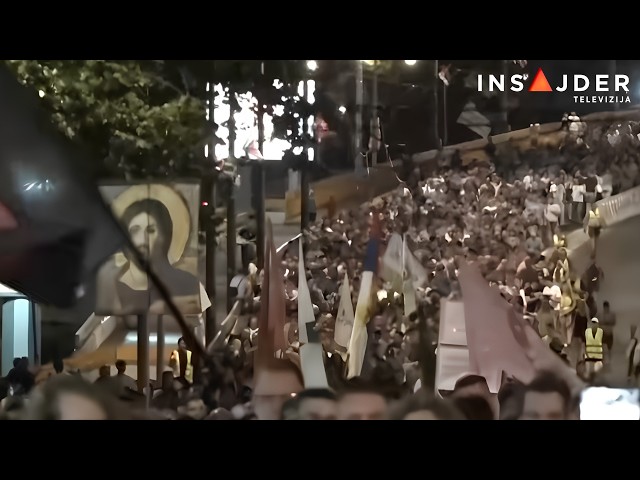 Okupljeni građani stigli do krajnjeg odredišta - Železničke stanice Prokop
