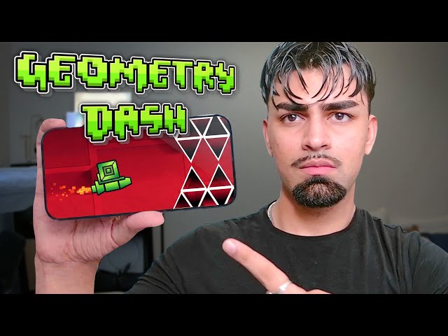 playing geometry dash for the first time 