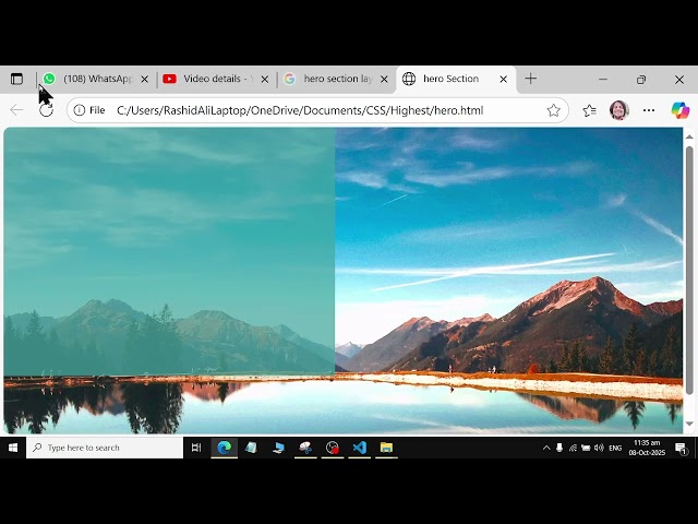 Creating Hero Section with Inside Banner in HTML CSS