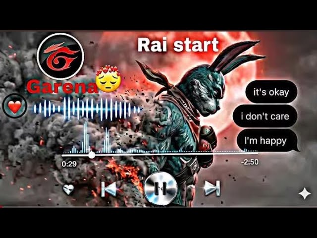 IT'S THE SORROW OF LOVE 💔🥹 ! Free fire video ❤️ Raistar voice song 🤩 free fire sad songs @RaiStar