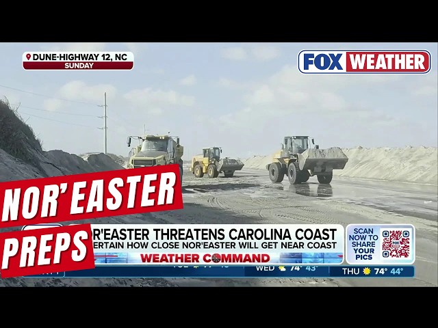 Nor'easter Once Again Threatens Carolina Coast This Week