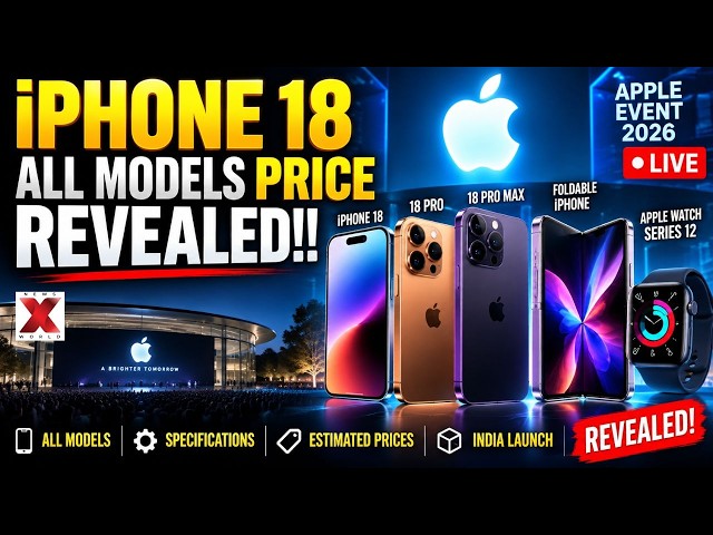 Apple Event 2026 LIVE: iPhone 18 Pro, Foldable iPhone and Apple Watch 12 Launch | NewsX World