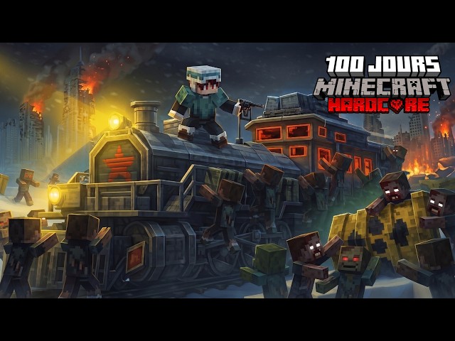 I Survived 100 Days in an Armored Train during a Zombie Apocalypse in Minecraft!
