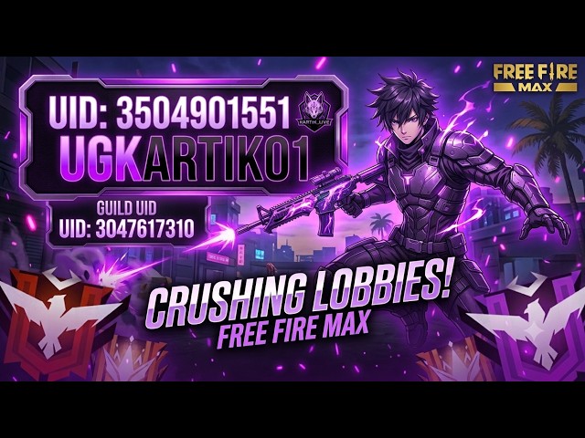 🔴 Free Fire LIVE with UGKARTIK| Rank Push & Intense Gameplay ❤️ #freefire #live #UGKARTIK