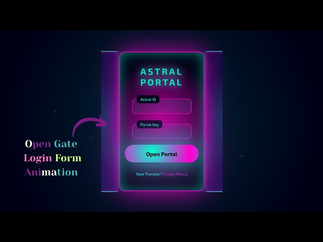 🔥Neon Login Form With Magical Glow| HTML&CSS JAVASCRIPT |#coding #frontend #loginform #css