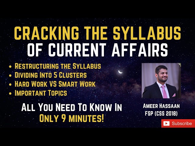 Cracking Current Affairs for CSS - Part 01
