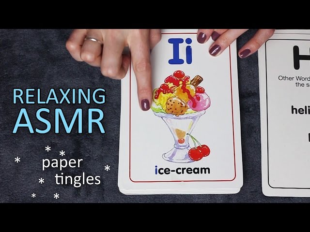 ASMR flash cards (🎧 soft spoken, card sounds, page turning)
