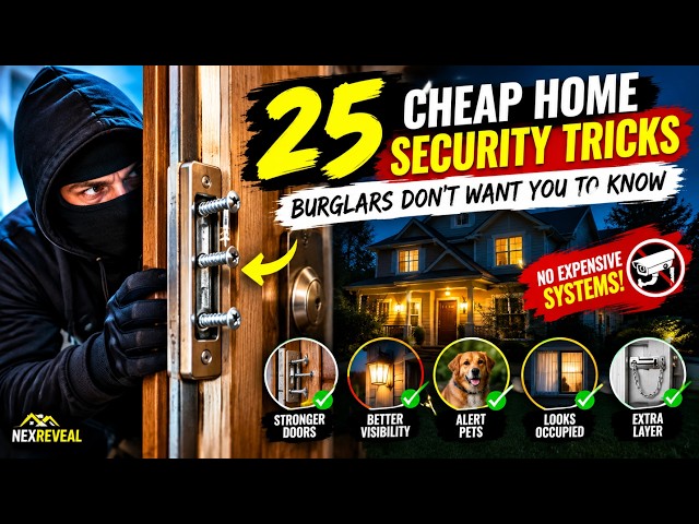 🚪 25 Cheap Home Security Tricks Burglars Don’t Want You to Know 🔒