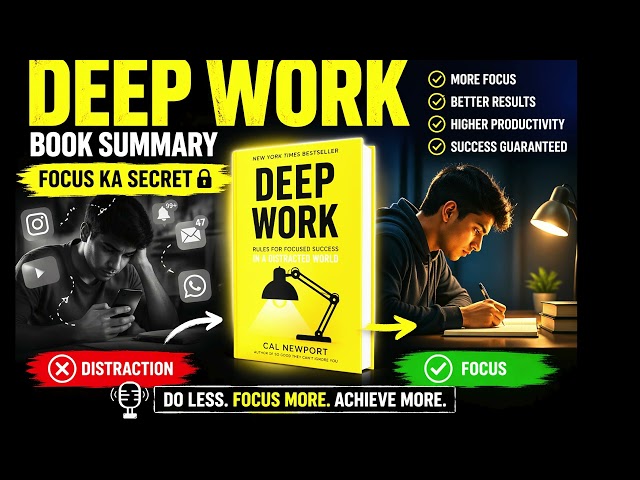 Deep Work Book Summary in Hinglish | Focus Ka Secret 🔥