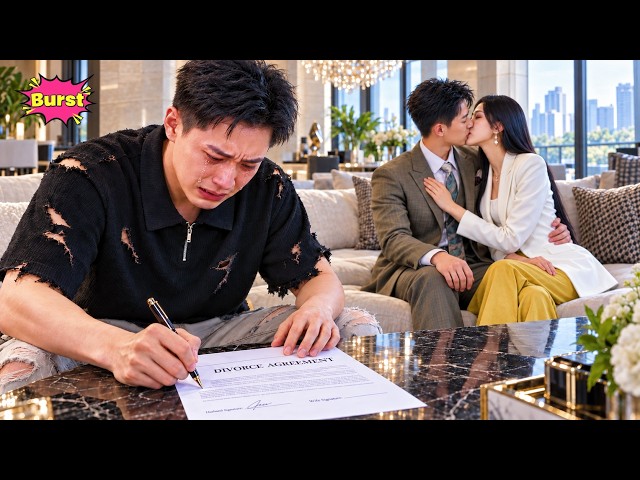 He signs the divorce.She kisses her first love, thinking it's a game.He is leaving for good.