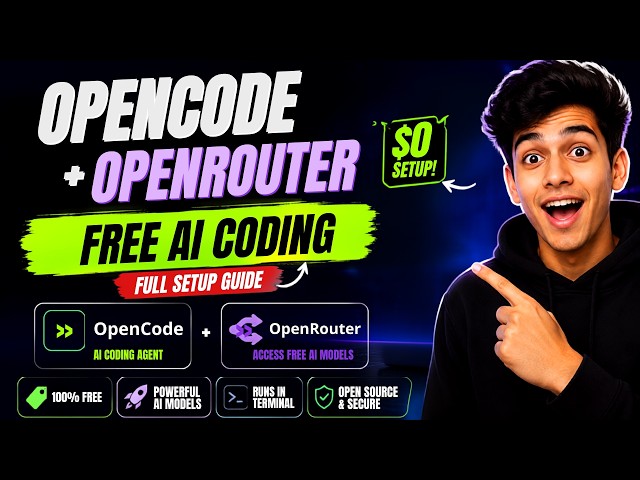 OpenCode + OpenRouter = FREE UNLIMITED AI Coding 🤯 Full Setup Guide