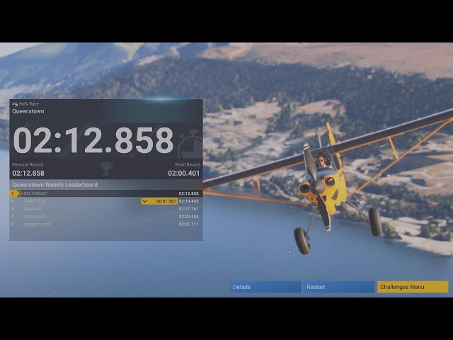 Microsoft Flight Simulator 2024 | 🏆 1st place Queenstown rally race Challenge #pc#4k#FlightSim
