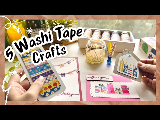 6 WASHI Tape Craft Ideas to try ♥️ || Creative DIY with WASHI TAPES || Ways to use Washi Tape