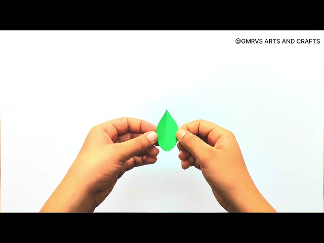 2- Easy paper leaf |GMRVS ARTS AND CRAFTS| #paperleaves #papercraft