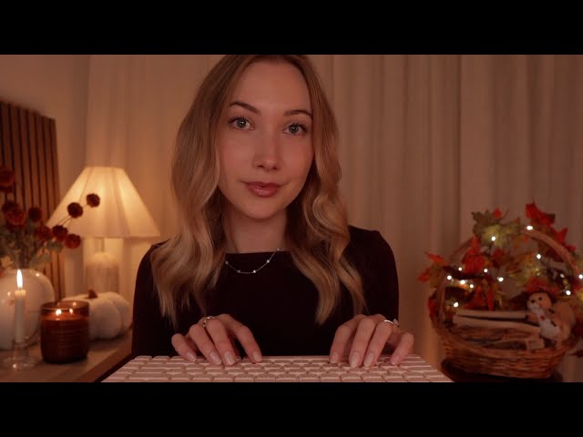ASMR Autumn Hotel Lodge Check-In | Keyboard Typing, Soft Spoken, Fire Crackling Ambiance 🍂