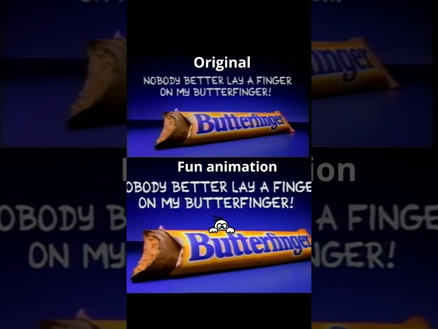 Butterfinger fun animation vs original  #shorts #simpsons #animation