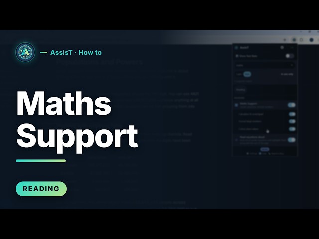 AssisT 1.0.0 - How To - Maths Support