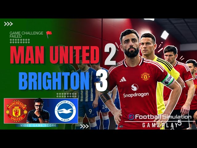Manchester United 2 vs 3 Brighton | EFL Carabao Cup 2026/27 | Game eFootball Simulation & Recreation