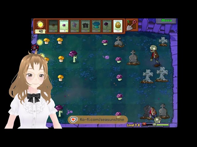 Jugando Plantas vs Zombies