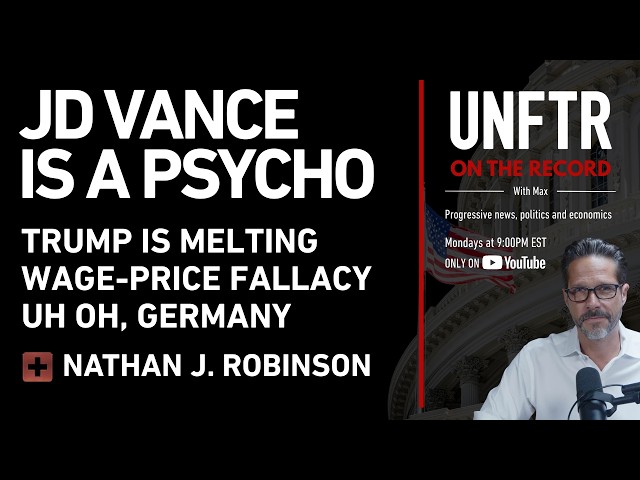 JD Vance Latest Stunt is DISGUSTING | Nathan Robinson Interview