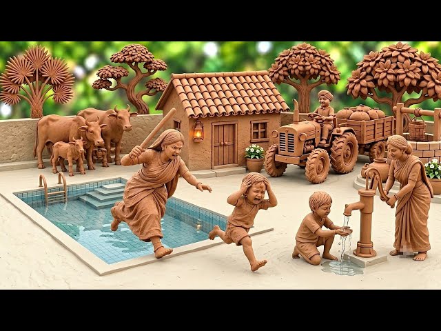 DIY Miniatures Clay House making | 12 Cute Tiny Kitchen Set Mitti Bartan | All Kitchen set Video 