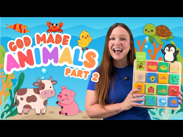 God Made MORE Animals 🐸 | Animal Songs, Facts, & Preschool Learning Games | PART 2