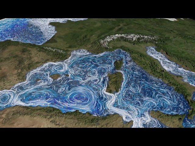 11 months of water flow in the Mediterranean Sea and the Atlantic Ocean (NASA)
