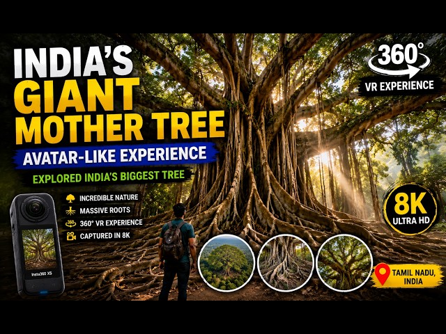 🌳 Exploring India’s Giant Mother Tree | Avatar-Like Tree Experience in 360° VR 🌿 | Insta360 X5 | 8K
