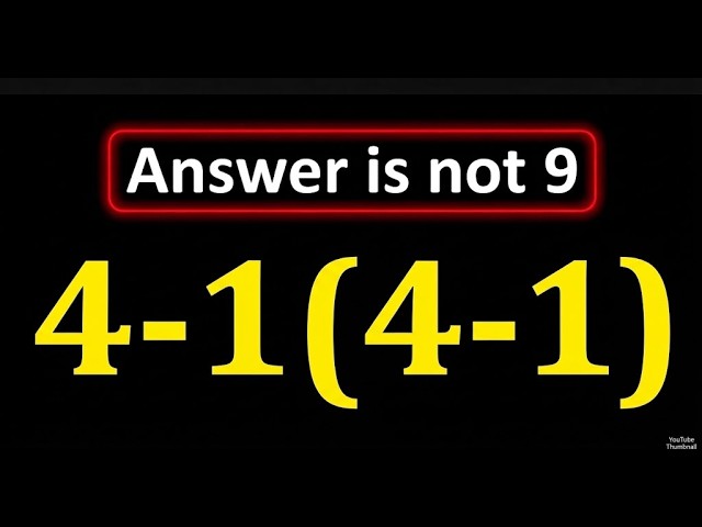 Everyone Trick by This Math Problem!