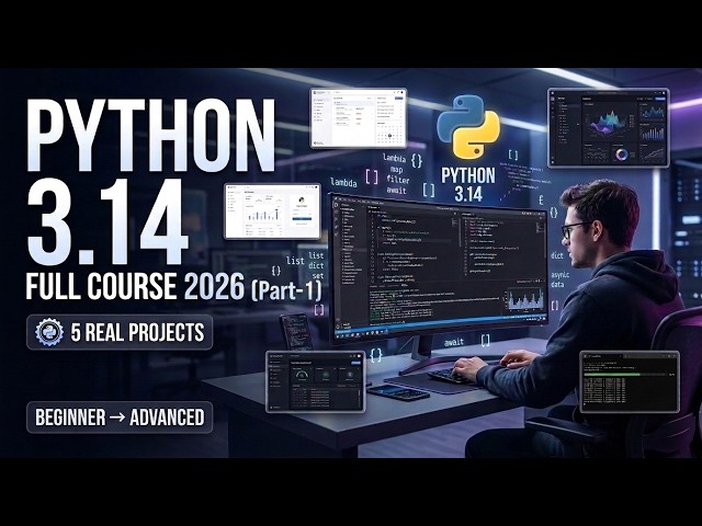 Python 3.14 Full Course 2026 | Beginner to Advanced with 5 Real-World Projects | Part 1