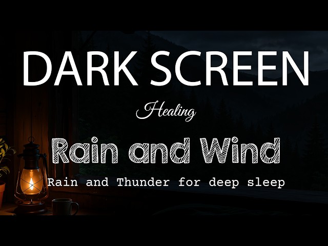Soft Rain in Outside the Open Window Bedroom with Black Screen | Cozy Warm Ambience for Deep Sleep
