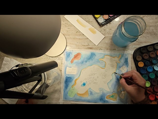 Watercolor map part 2 horizontal