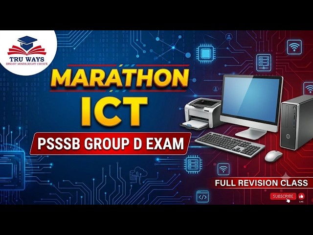 ICT Marathon | PSSSB Group D Exam 2026 | Complete ICT Revision | PYQ + Important Questions