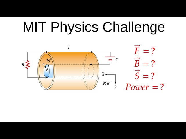 MIT Physics Problem: Energy Flow in a Coaxial Cable | Poynting Vector & Power