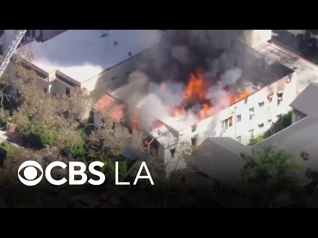 Crews battle fire at Beverly Hills apartment building