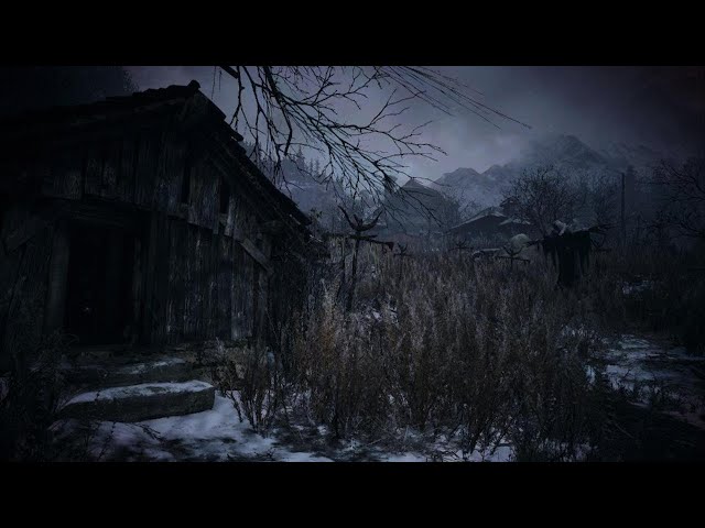 LOOP VIDEO🔁 FOR BACKGROUND //Dark Spooky Shack & corn field with scarecrow