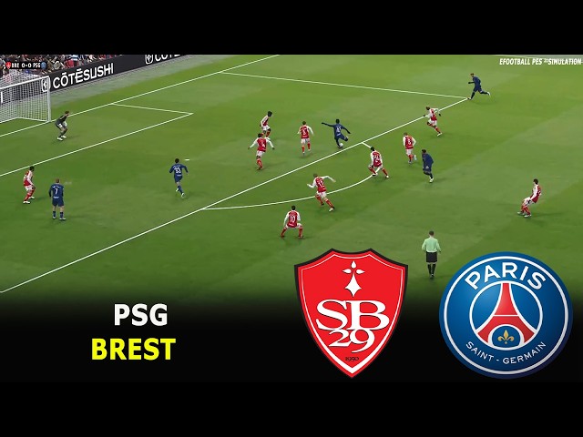 Brest vs PSG | French leage 1 2026/27 | eFootball PES21 Game Video Simulation
