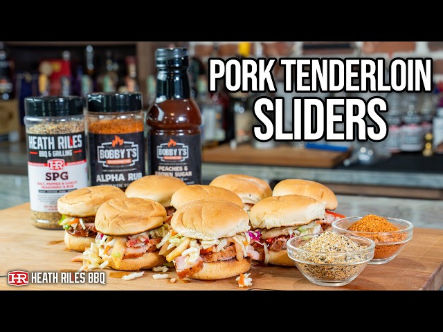 Easy Grilled Pork Tenderloin Sliders with Sweet & Spicy Slaw | Heath Riles BBQ