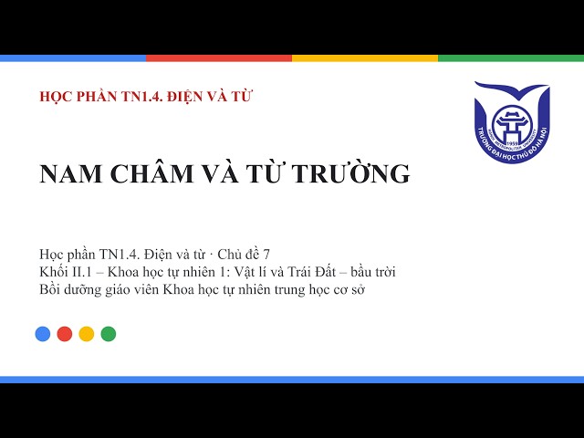 TN1.4 – Chủ đề 7. Nam châm và từ trường | Bồi dưỡng GV KHTN THCS