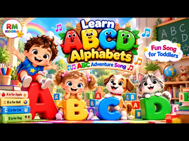 Learn ABCD Alphabets | ABC Adventure Song  | Fun Song for Toddlers | RM Kidoria