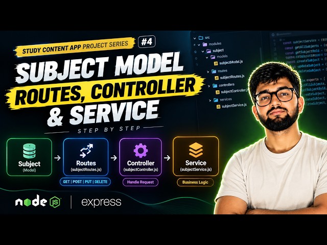 Node.js + Express + MongoDB: Complete CRUD API for Subject Model | Postman Testing