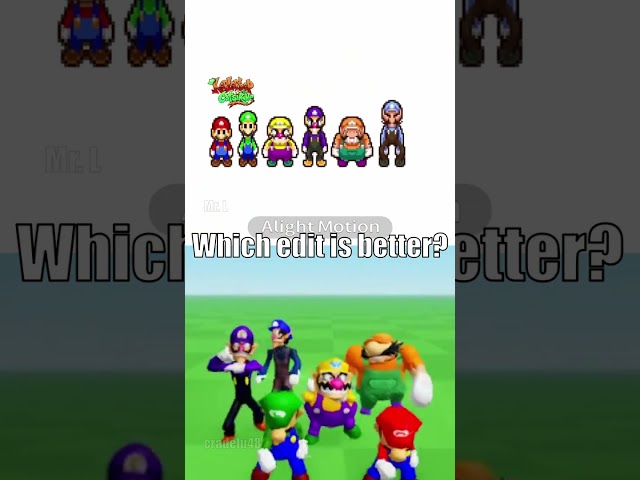 Wawario GOAT animation vs edit battle  #wario #wawario #waluigi #mario