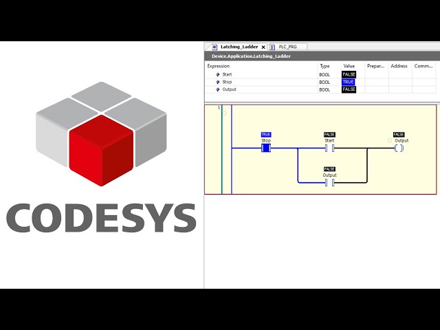 How to Write a Start/Stop Latching Circuit in CODESYS Ladder Logic