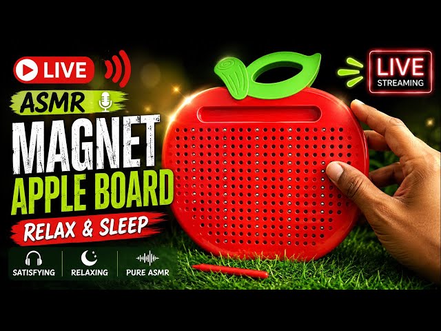 LIVE 🔴 Relaxing Magnet Apple Board ASMR 🍎✨ Satisfying Sounds | Sleep & Relaxation