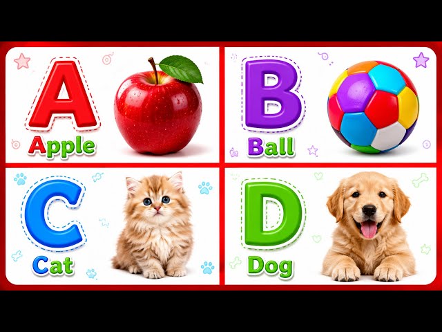 ABC Flashcards for Toddlers | Babies First Words & ABCD Alphabets for Kids by learning panda tv