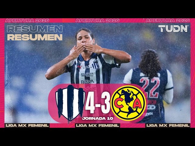 HIGHLIGHTS AND GOALS - Rayadas vs América | Liga MX Femenil - Matchday 10 Apertura 2026 | TUDN